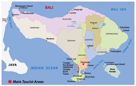 map of bali cities.